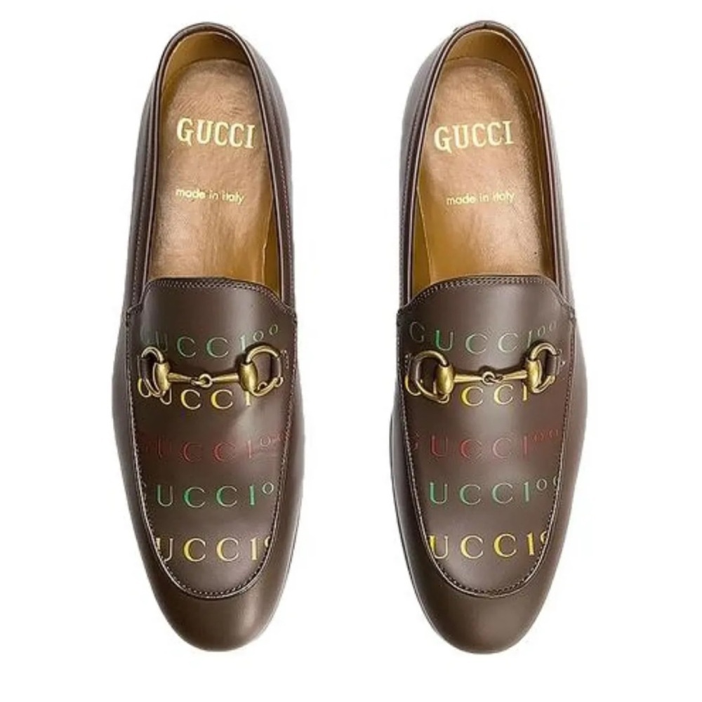 Gucci JORDAAN horse bit 100th anniversary, Leather loafers 7.5 fits 8.5 US
